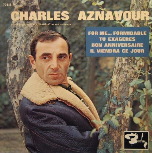 Charles Aznavour - For Me... Formidable 42649 Vinyl Singles EP Vinyl Goed / Hoes Goed