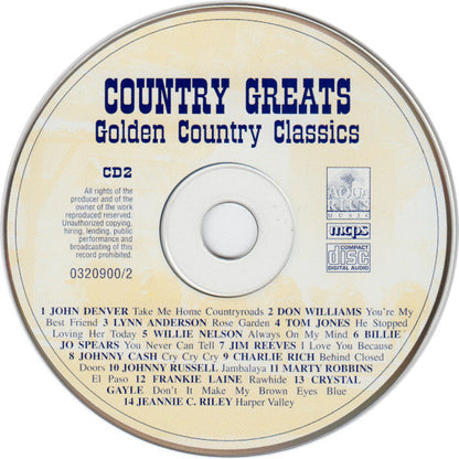 Various - Country Greats (Golden Country Classics) (CD) 70853 Compact Disc Goede Staat