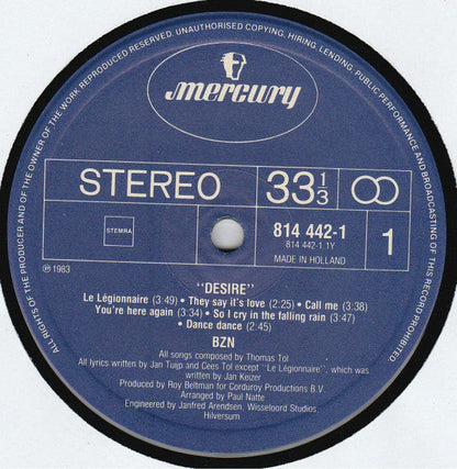 BZN – Desire (LP) 50197