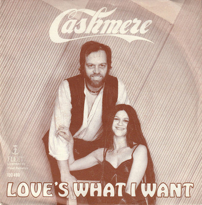 Cashmere - Love's What I Want 43114 Vinyl Singles Vinyl Zeer Goed / Hoesje Goed "VINYLSINGLES.NL"