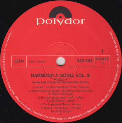 James Last Und Seine Hammond Combo – Hammond A GoGo 3 (LP) 41729