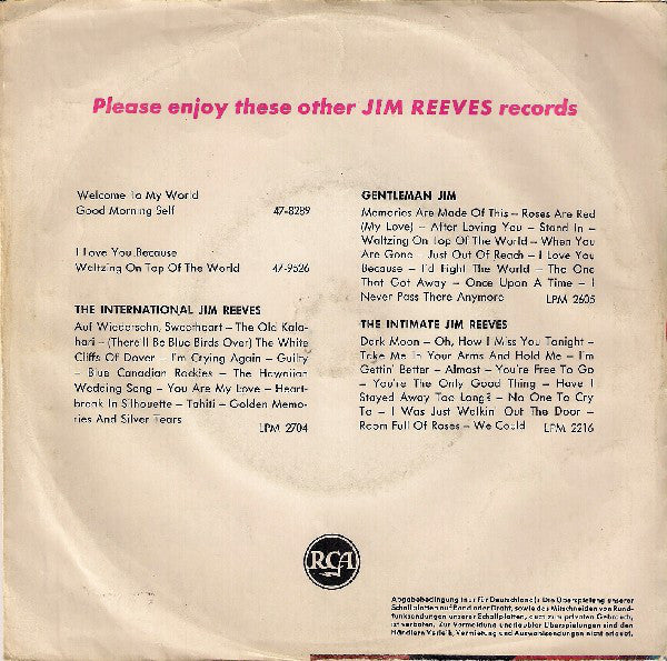 Jim Reeves - I Won't Forget You 39146