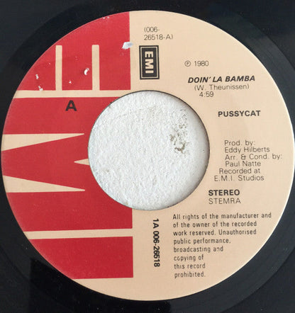 Pussycat - Doin' La Bamba 41306 Vinyl Singles Vinyl Goed / Hoes Tekst