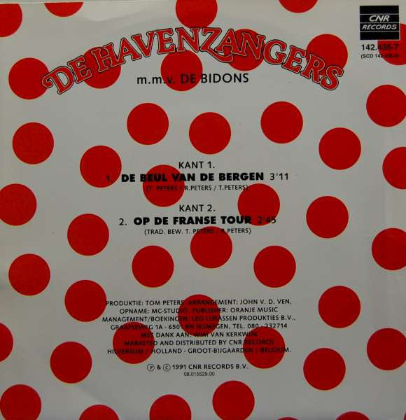 Havenzangers - De Beul Van De Bergen Vinyl Singles Vinyl Zeer Goed / Hoesje Goed "VINYLSINGLES.NL"