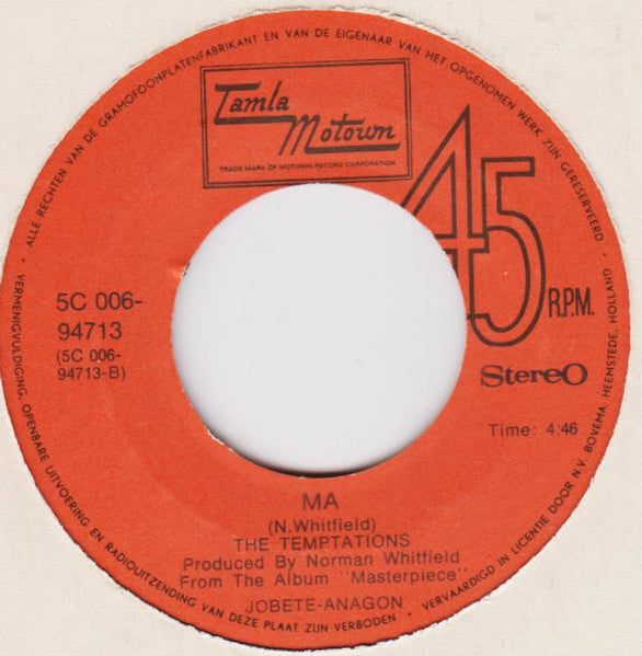 Temptations - Hey Girl (I Like Your Style) 41836 Vinyl Singles Vinyl Goed / Hoes Generic