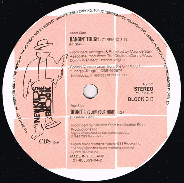 New Kids On Block - Hangin' Tough 23618 Vinyl Singles Vinyl Goed / Hoes Goed