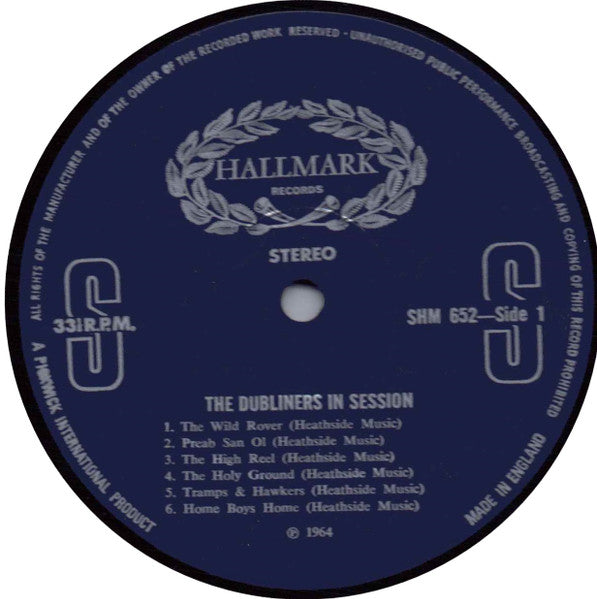 Dubliners - In Session (LP) Vinyl LP Vinyl Zeer Goed / Hoesje Goed "VINYLSINGLES.NL"