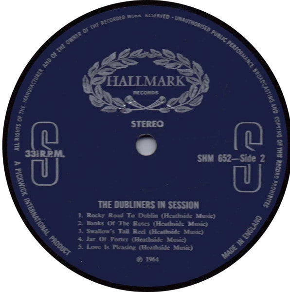 Dubliners - In Session (LP) Vinyl LP Vinyl Zeer Goed / Hoesje Goed "VINYLSINGLES.NL"
