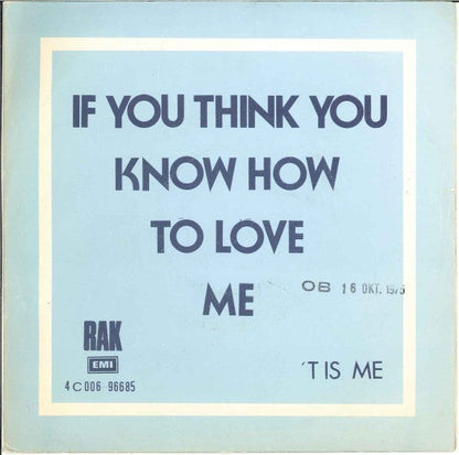 Smokie - If You Think You Know How To Love Me 40821 Vinyl Singles Vinyl Goed / Hoes Goed