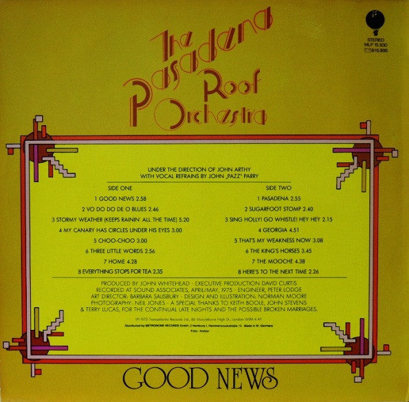 Pasadena Roof Orchestra - Good News (LP) 48396 Vinyl LP JUKEBOXSINGLES.NL   