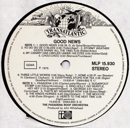 Pasadena Roof Orchestra - Good News (LP) 48396 Vinyl LP JUKEBOXSINGLES.NL   