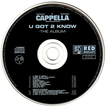 Cappella - U Got 2 Know - The Album (CD) 70785 Compact Disc Goede Staat