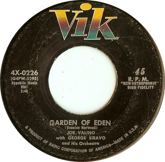 Joe Valino With George Siravo And His Orchestra - Garden Of Eden 42472 Vinyl Singles Vinyl Goed / Hoes Generic