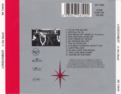 Londonbeat - In The Blood (CD) 70850 Compact Disc Goede Staat