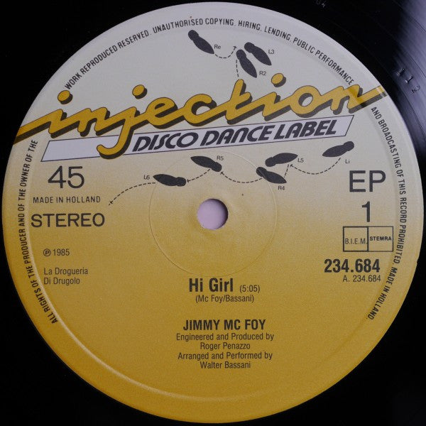 Jimmy Mc Foy - Hi Girl (Maxi-Single) Maxi-Singles JUKEBOXSINGLES.NL   