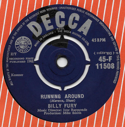 Billy Fury - Because Of Love 41862 Vinyl Singles Vinyl Goed / Hoes Generic