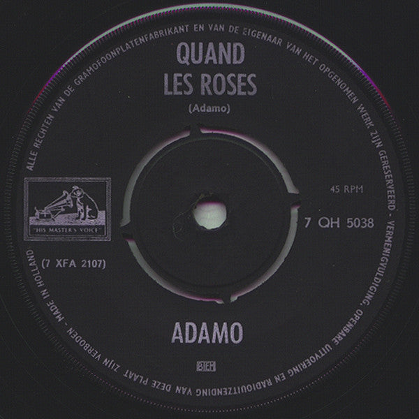 Adamo - Quand Les Roses 00796 Vinyl Singles Hoes: Generic / Vinyl: Goede Staat   