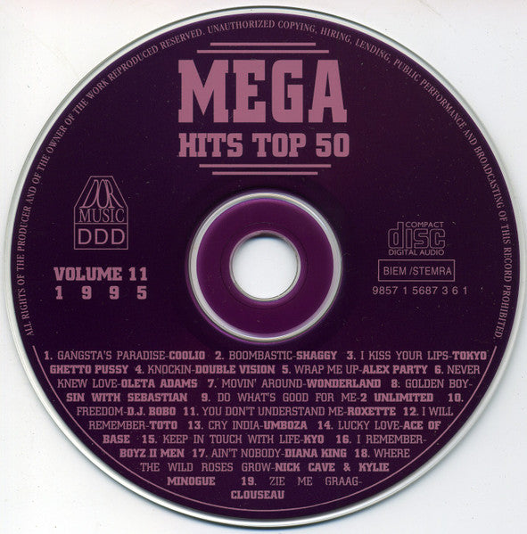 Various - Het Beste Uit De Mega Top 50 Van 1995 Volume 11 (CD) 70421 Compact Disc Goede Staat