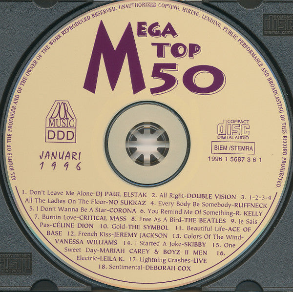 Various - Het Beste Uit De Mega Top 50 Van 1996 Volume 1 Januari (CD) 70641 Compact Disc Goede Staat