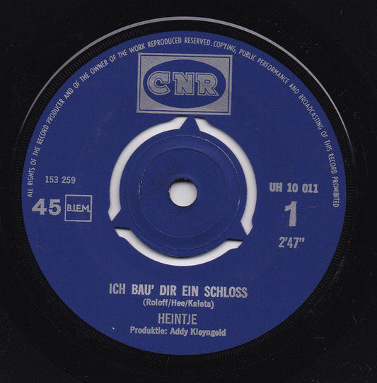 Heintje - Ich Bau' Dir Ein Schloss Vinyl Singles Vinyl Zeer Goed / Hoesje Generic "VINYLSINGLES.NL"