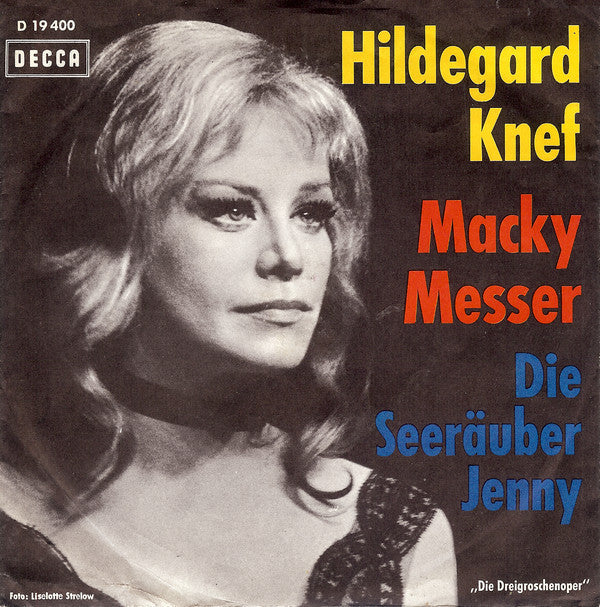 Hildegard Knef - Macky Messer Vinyl Singles Vinyl Zeer Goed / Hoesje Goed "VINYLSINGLES.NL"