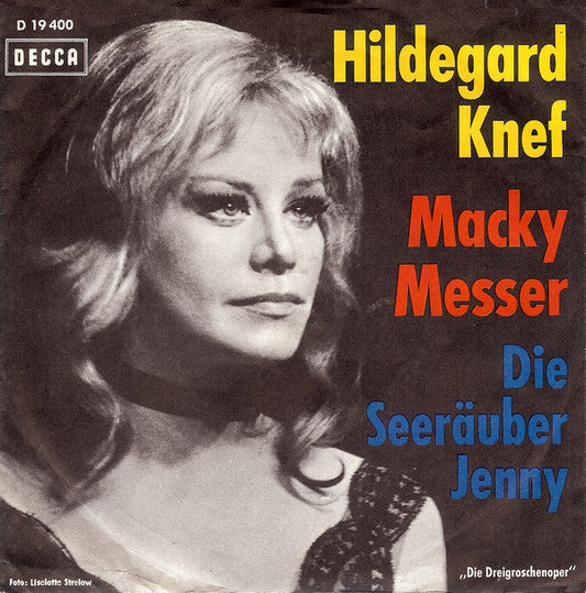 Hildegard Knef - Macky Messer Vinyl Singles Vinyl Zeer Goed / Hoesje Goed "VINYLSINGLES.NL"