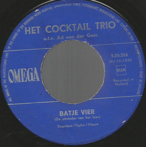 Cocktail Trio - Batje Vier 43511 Vinyl Singles Vinyl Goed / Hoes Generic