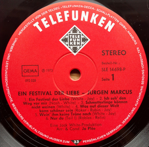 Jürgen Marcus - Ein Festival Der Liebe (LP) 49930