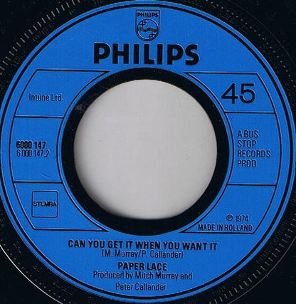 Paper Lace - The Night Chicago Died 41574 Vinyl Singles Vinyl Goed / Hoes Generic