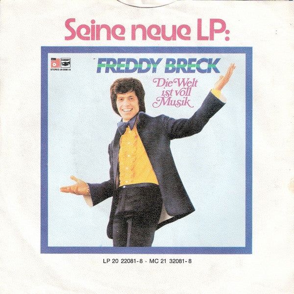 Freddy Breck - Mit Einem Bunten Blumenstrauß 30116 Vinyl Singles Vinyl Zeer Goed / Hoesje Goed "VINYLSINGLES.NL"