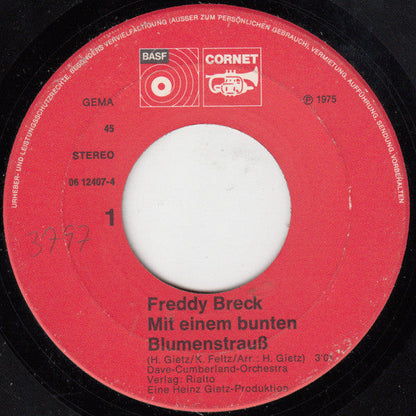 Freddy Breck - Mit Einem Bunten Blumenstrauß 30116 Vinyl Singles Vinyl Zeer Goed / Hoesje Goed "VINYLSINGLES.NL"
