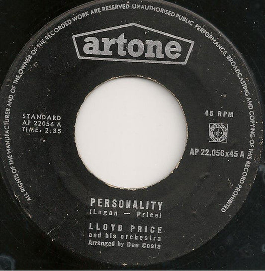 Lloyd Price And His Orchestra - Personality 05760