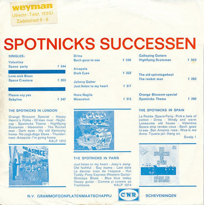 Spotnicks - Valentina (Save The Last Dance For Me) 41634 Vinyl Singles Vinyl Goed / Hoes Goed