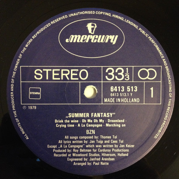 BZN - Summer Fantasy (LP) 49283 Vinyl LP Vinyl Zeer Goed / Hoesje Goed "VINYLSINGLES.NL"