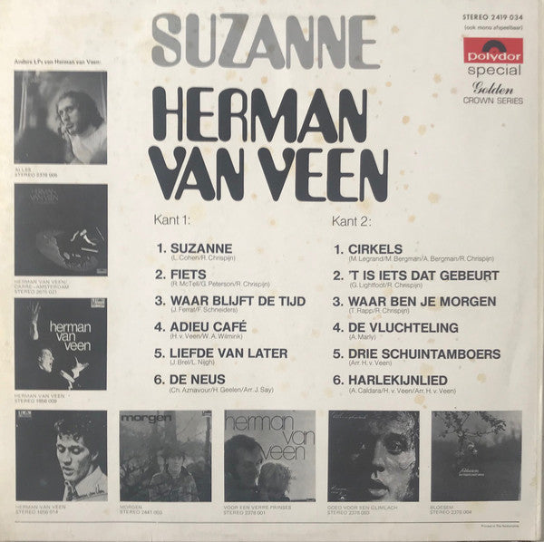 Herman van Veen - Suzanne (LP) Vinyl LP Vinyl Zeer Goed / Hoesje Goed "VINYLSINGLES.NL"