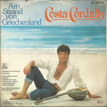 Costa Cordalis - Am Strand Von Griechenland 04879 Vinyl Singles Vinyl Goed / Hoes Goed