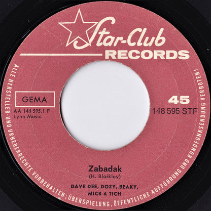 Dave Dee, Dozy, Beaky, Mick & Tich - Zabadak Vinyl Singles Vinyl Zeer Goed / Hoesje Generic "VINYLSINGLES.NL"