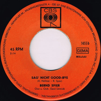 Bernd Spier - Schöne Mädchen Muß Man Lieben 42338 Vinyl Singles Vinyl Goed / Hoes Generic