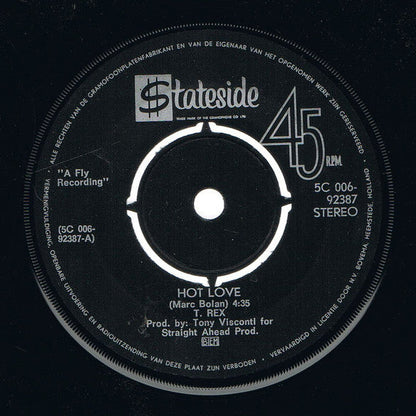 T. Rex - Hot Love 42413 Vinyl Singles Vinyl Goed / Hoes Generic