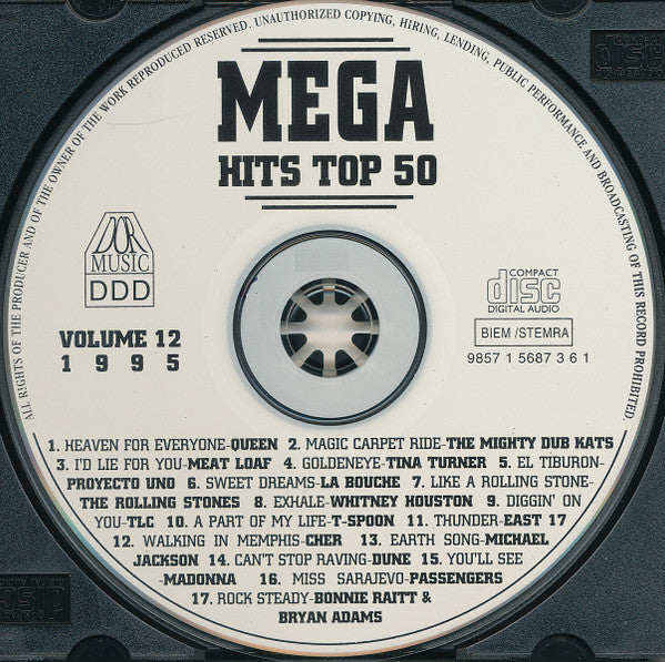 Various - Het Beste Uit De Mega Top 50 Van 1995 Volume 12 (CD) 70638 Compact Disc Goede Staat