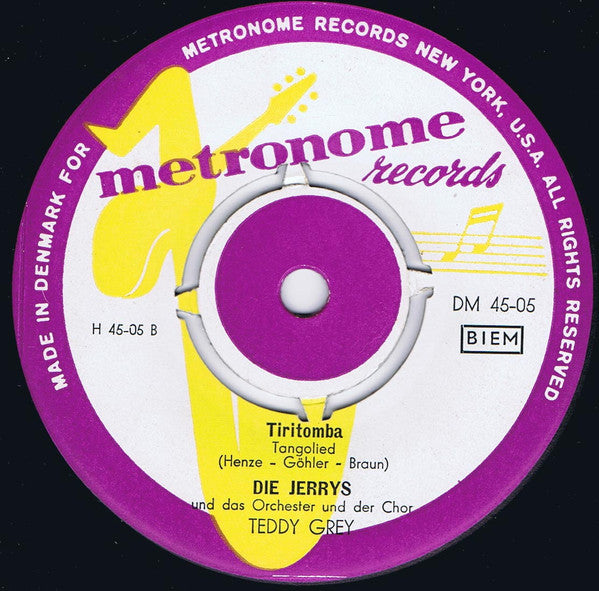 Henning Johannson, Die Jerrys - Dort Wo Die Blumen Blüh'n / Tiritomba Vinyl Singles Vinyl Zeer Goed / Hoesje Generic "VINYLSINGLES.NL"