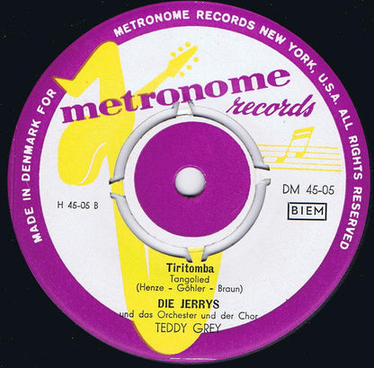 Henning Johannson, Die Jerrys - Dort Wo Die Blumen Blüh'n / Tiritomba Vinyl Singles Vinyl Zeer Goed / Hoesje Generic "VINYLSINGLES.NL"