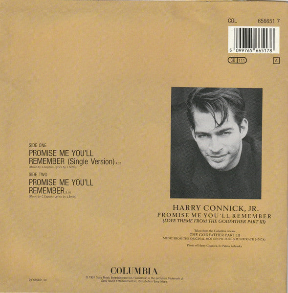 Harry Connick, Jr. - Promise Me You'll Remember Vinyl Singles Vinyl Zeer Goed / Hoesje Goed "VINYLSINGLES.NL"
