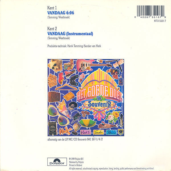 Goede Doel - Vandaag 28822 Vinyl Singles Vinyl Zeer Goed / Hoesje Goed "VINYLSINGLES.NL"