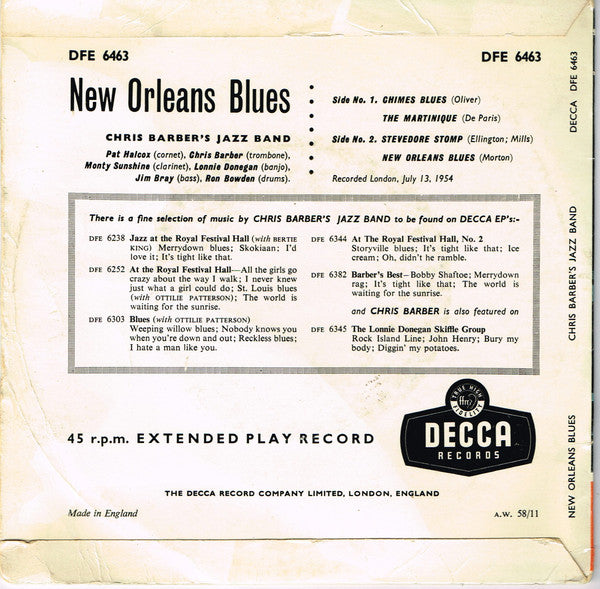 Chris Barbers Jazz Band – New Orleans Blues 2018