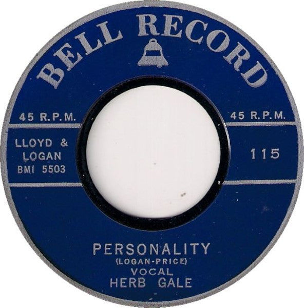 Herb Gale - Personality Vinyl Singles Vinyl Zeer Goed / Hoesje Generic "VINYLSINGLES.NL"