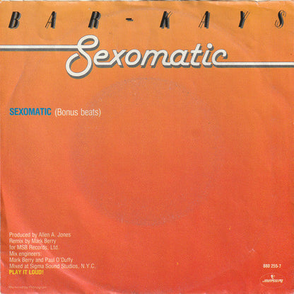 Bar-Kays - Sexomatic 43324 Vinyl Singles Vinyl Zeer Goed / Hoesje Goed "VINYLSINGLES.NL"