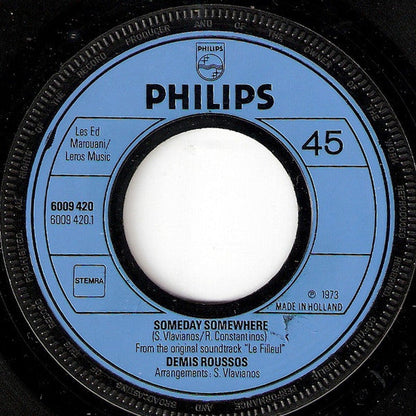 Demis Roussos - Someday Somewhere 33531 Vinyl Singles Vinyl Zeer Goed / Hoesje Goed "VINYLSINGLES.NL"