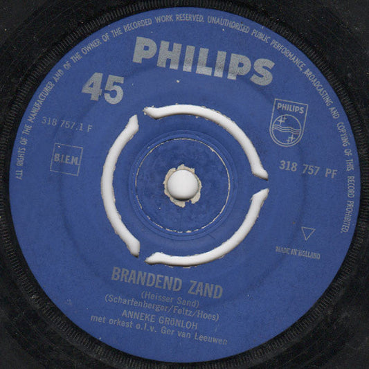 Anneke Grönloh - Brandend Zand 41864 Vinyl Singles Vinyl Goed / Hoes Generic
