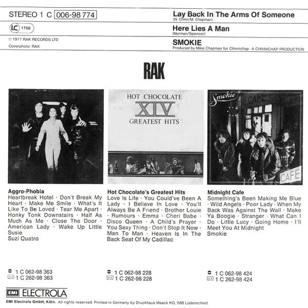 Smokie - Lay Back In The Arms Of Someone 06918 Vinyl Singles Vinyl Goed / Hoes Goed